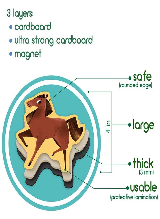 MAGDUM FARM animal magnets -real LARGE fridge magnets for toddlers- Magnetic EDUcational toys baby 3 year old baby LEARNing magnets for kids- Speech development toys - Kid magnets for Magnetic THEATRE - Image 5